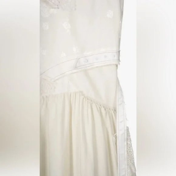 ZARA ATELIER OYSTER WHITE STUDDED BEADED DRESS LIMITED EDITION - Picture 8 of 11